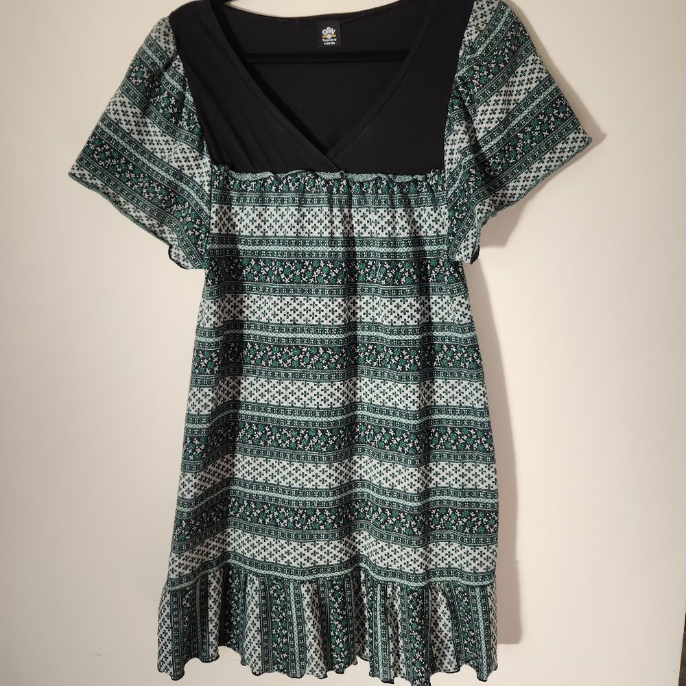 Japanese Boutique Folk-Pattern Casual Dress - Size M (Estimate)